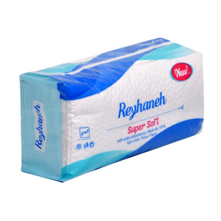دستمال ریحانه2عددی 200 برگ دو لایه ریحانه مدل لطیف